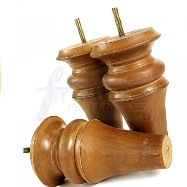 4x Wood Replacement Brown Furniture Sofa Legs M8 Settee Couch Chair Feet 150mm - Image 8
