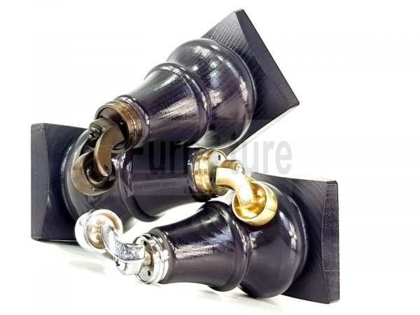 4x Wood Sofa Castor Legs M8 Replacement Chair, Settee Furniture Feet 190mm High - Image 4