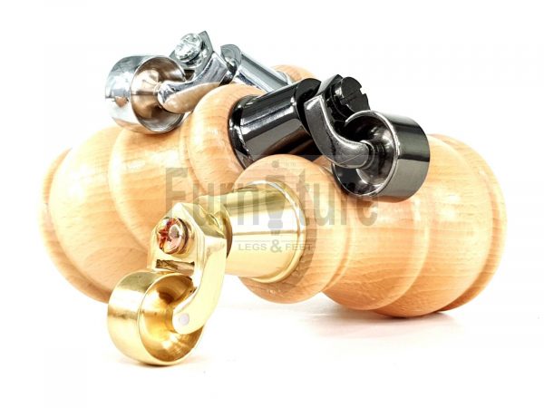 4x Wooden Furniture Sofa Legs M8 Castor Replacment Chair Settee Feet 160mm High - Image 4