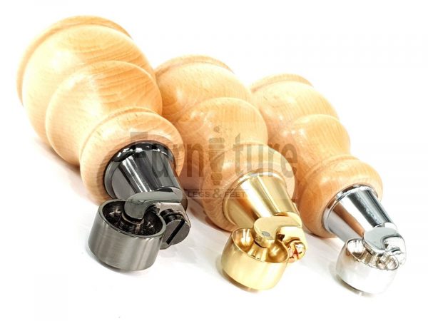 4x Wooden Furniture Sofa Legs M8 Castor Replacment Chair Settee Feet 160mm High - Image 7