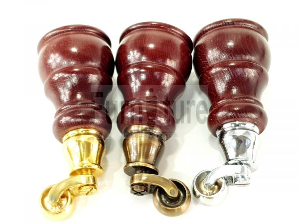 4x Wooden Furniture Sofa Legs M8 Castor Replacment Chair Settee Feet 160mm High - Image 7