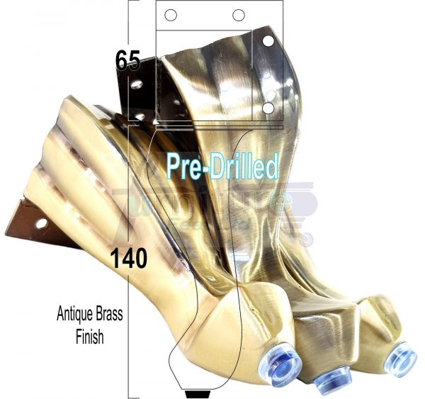 4x Metal Queen Anne Legs 140mm High Replacment Feet Furniture Sofa Chair Beds Cabinets Screw Fit - Image 12