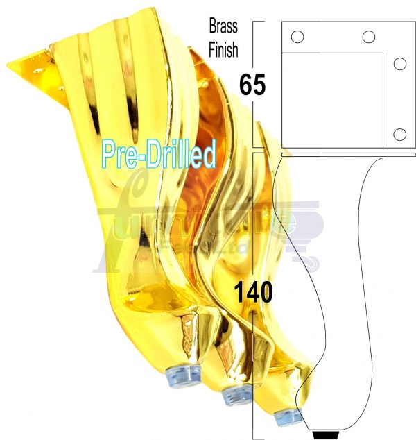 4x Metal Queen Anne Legs 140mm High Replacment Feet Furniture Sofa Chair Beds Cabinets Screw Fit - Image 14