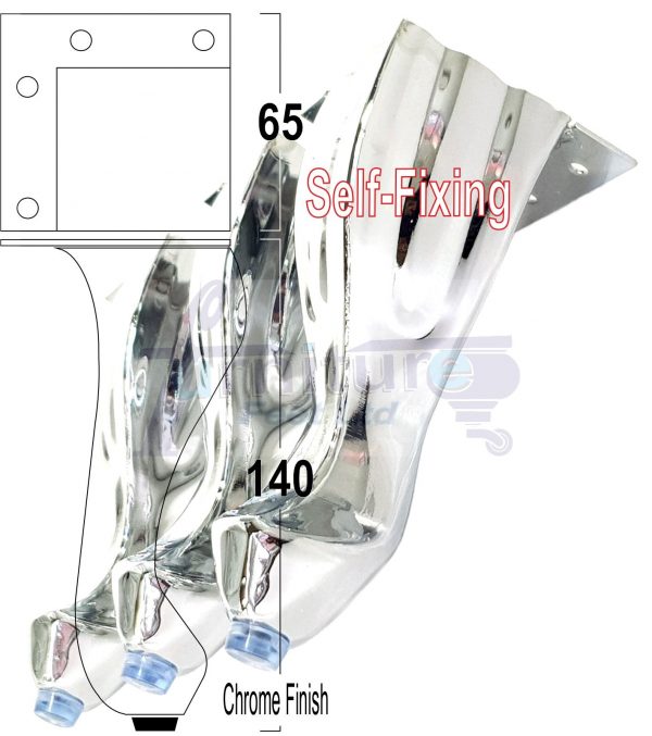4x Metal Queen Anne Legs 140mm High Replacment Feet Furniture Sofa Chair Beds Cabinets Screw Fit - Image 15