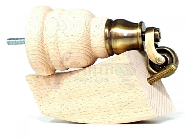 RAW WOOD ANTIQUE CASTOR FURNITURE FEET 155mm High REPLACEMENT CHAIR LEGS M8(8mm) - Image 10