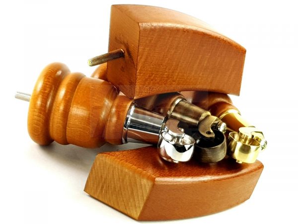 SOLID WOOD FURNITURE LEGS M8(8mm)  REPLACEMENT FEET 2 WITH CASTORS 165mm HIGH - Image 3
