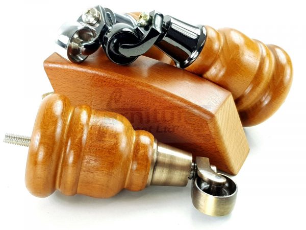 SOLID WOOD FURNITURE LEGS M8(8mm)  REPLACEMENT FEET 2 WITH CASTORS 165mm HIGH - Image 8