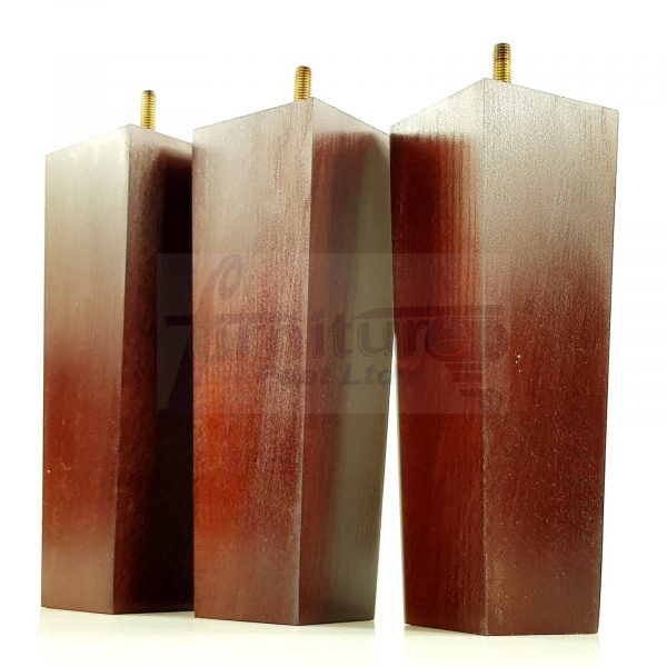 Square Wood Legs Replacement Block Furniture Feet 100 - 240mm High M8 Mahogany - Image 4