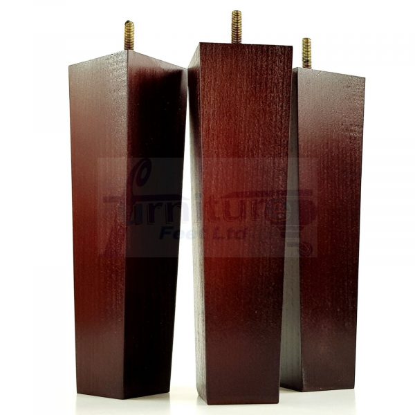 Square Wood Legs Replacement Block Furniture Feet 100 - 240mm High M8 Mahogany - Image 9