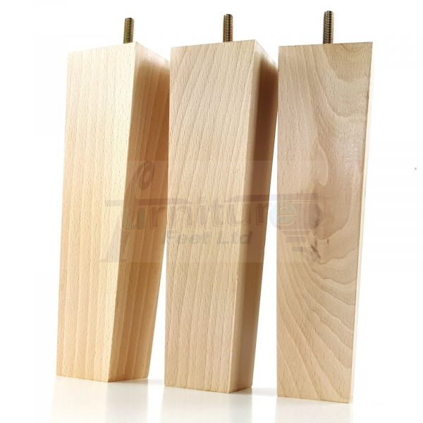 Square Wood Legs Replacement Block Furniture Feet 100 - 240mm High M8 Natural - Image 11