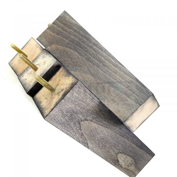 Square Wood Legs Replacement Furniture Feet 100 - 240mm High M8 Black Washed - Image 2