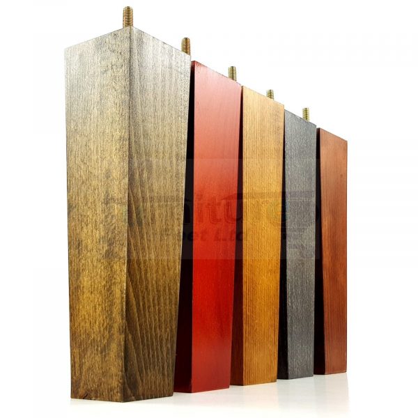 Square Wood Legs Replacement Furniture Feet 100 - 240mm High M8 Dark OakWash - Image 10