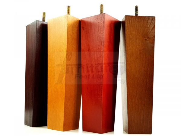 Square Wood Legs Replacement Furniture Feet 100 - 240mm High M8 Dark OakWash - Image 12