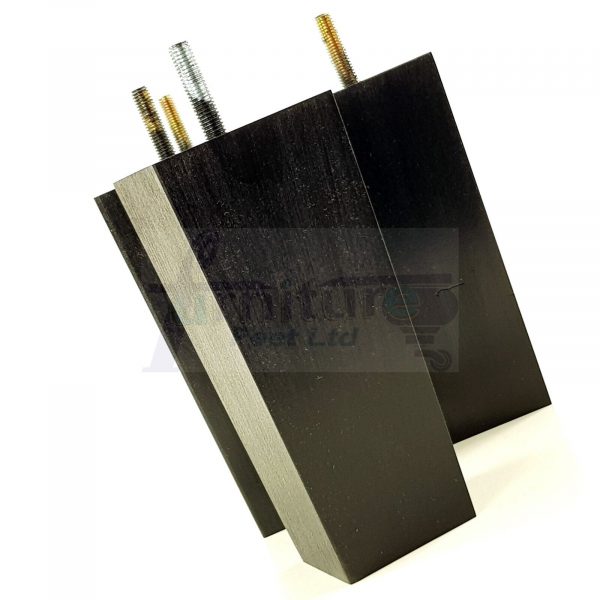 Square Wood Legs Replacement Tapered Furniture Feet 100 - 240mm High M8 Black - Image 4