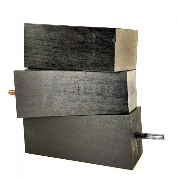 Square Wood Legs Replacement Tapered Furniture Feet 100 - 240mm High M8 Black - Image 5