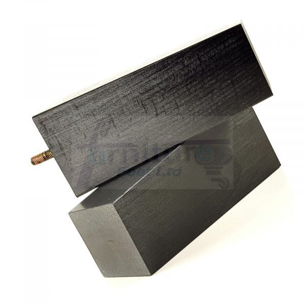 Square Wood Legs Replacement Tapered Furniture Feet 100 - 240mm High M8 Black - Image 7