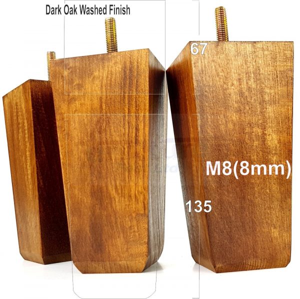 4 Block Wood Sofa Legs 135mm High Replacement Furniture Feet Chairs Cabinets M8 - Image 29