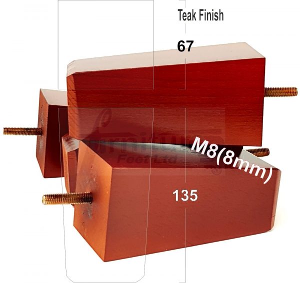 4 Block Wood Sofa Legs 135mm High Replacement Furniture Feet Chairs Cabinets M8 - Image 33