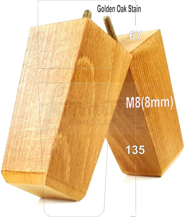 4 Block Wood Sofa Legs 135mm High Replacement Furniture Feet Chairs Cabinets M8 - Image 30