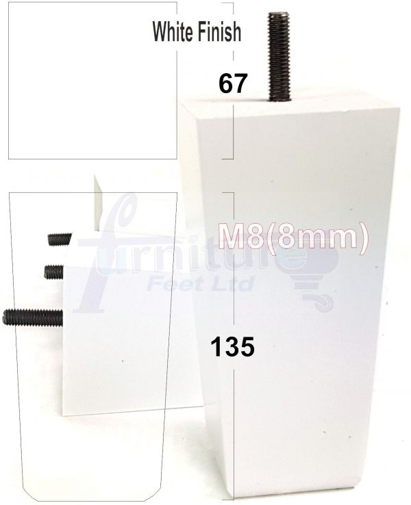 4 Block Wood Sofa Legs 135mm High Replacement Furniture Feet Chairs Cabinets M8 - Image 23