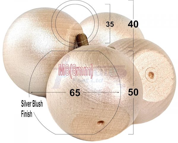 4 Replacement Turned Wood Furniture Sofa Leg M8 Chair Settee Bun Feet 50mm High - Image 28