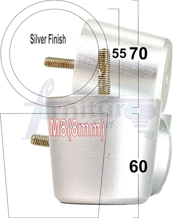 4 Replacement Turned Wooden Furniture Sofa Leg M8 Chair Settee Bun Feet 60mm High - Image 24