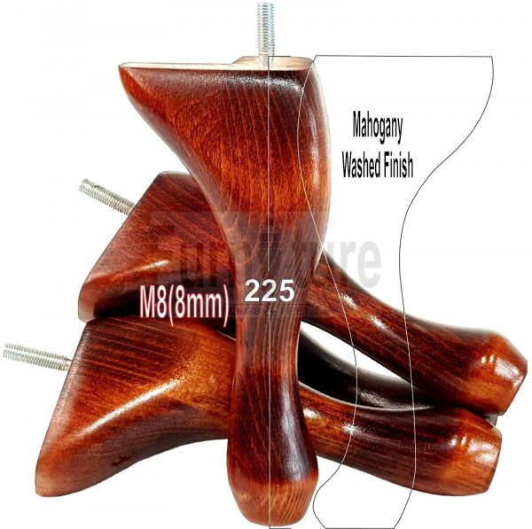 4 Replacement Traditional Queen Anne Furniture Legs 225mm High Sofa Chair Bed M8 - Image 34