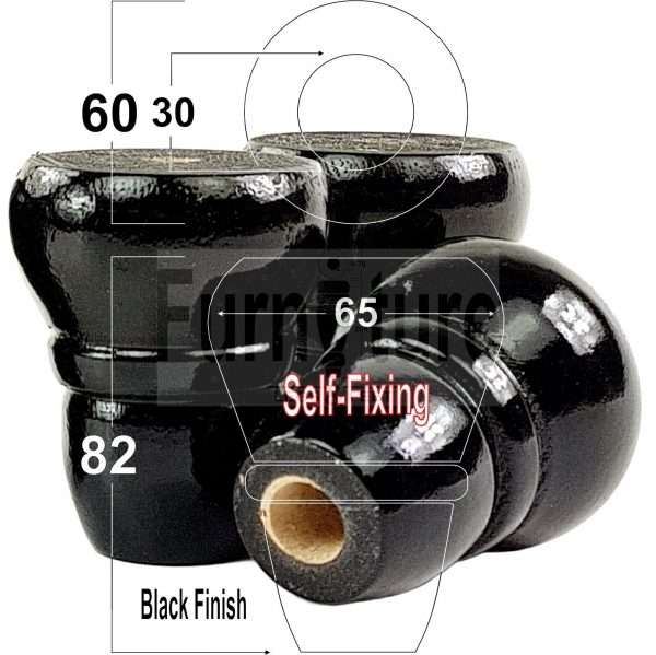 4 Replacement Turned Furniture Sofa Legs Chair Settee Self-Fixing Feet 82mm High - Image 10