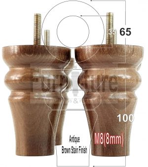 4 Replacement Legs Solid Wood Settee Furniture Feet 100mm High Sofa Chair Bed M8
