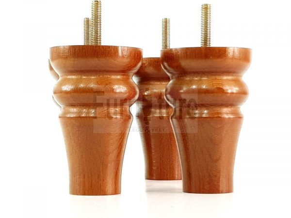 4 Replacement Legs Solid Wood Settee Furniture Feet 100mm High Sofa Chair Bed M8 - Image 3