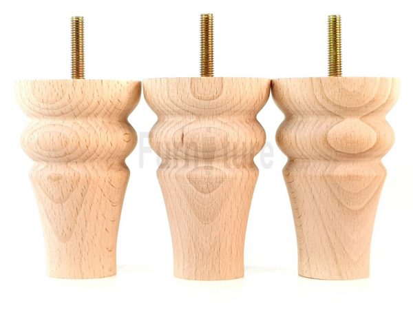 4 Replacement Legs Solid Wood Settee Furniture Feet 100mm High Sofa Chair Bed M8 - Image 3