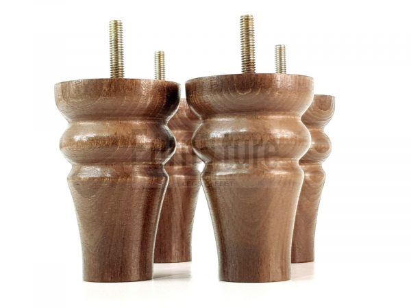 4 Replacement Legs Solid Wood Settee Furniture Feet 100mm High Sofa Chair Bed M8 - Image 2