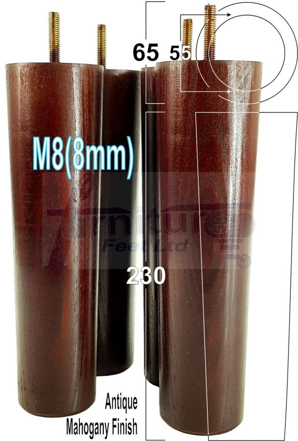 4 Round Wooden Chair Legs 230mm High Replacement Furniture Feet Sofa Cabinets M8 - Image 20