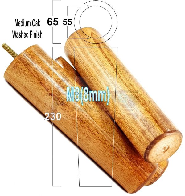 4 Round Wooden Chair Legs 230mm High Replacement Furniture Feet Sofa Cabinets M8 - Image 17