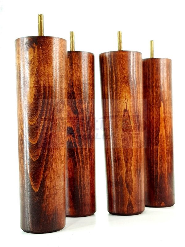 4 Round Wooden Chair Legs 230mm High Replacement Furniture Feet Sofa Cabinets M8 - Image 19