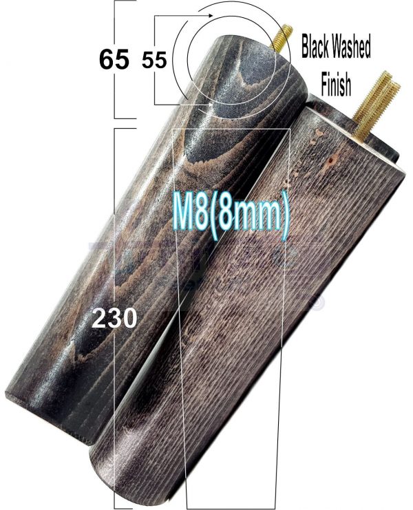 4 Round Wooden Chair Legs 230mm High Replacement Furniture Feet Sofa Cabinets M8 - Image 12