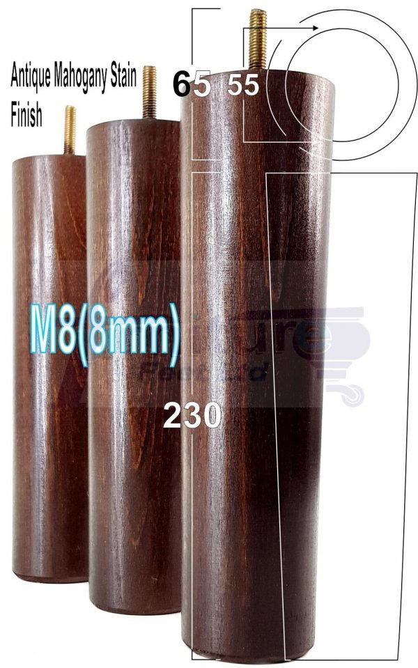 4 Round Wooden Chair Legs 230mm High Replacement Furniture Feet Sofa Cabinets M8 - Image 27