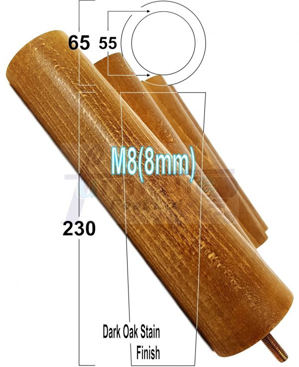 4 Round Wooden Chair Legs 230mm High Replacement Furniture Feet Sofa Cabinets M8 - Image 14