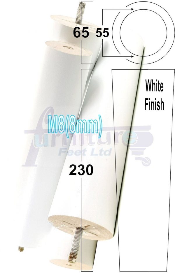 4 Round Wooden Chair Legs 230mm High Replacement Furniture Feet Sofa Cabinets M8 - Image 25