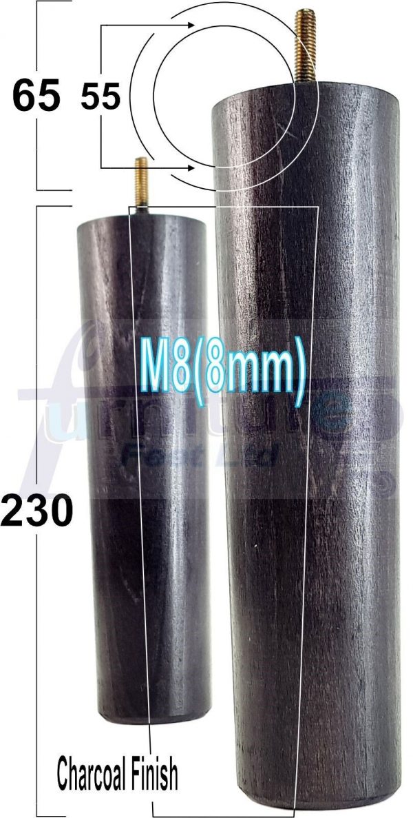 4 Round Wooden Chair Legs 230mm High Replacement Furniture Feet Sofa Cabinets M8 - Image 28