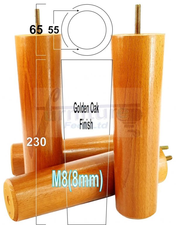 4 Round Wooden Chair Legs 230mm High Replacement Furniture Feet Sofa Cabinets M8 - Image 16