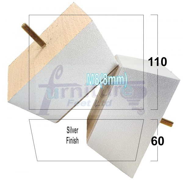 4 Square Wood Sofa Legs 60mm High Replacement Furniture Feet Chairs Cabinets M8 - Image 37