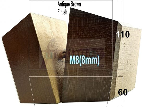 4 Square Wood Sofa Legs 60mm High Replacement Furniture Feet Chairs Cabinets M8 - Image 9