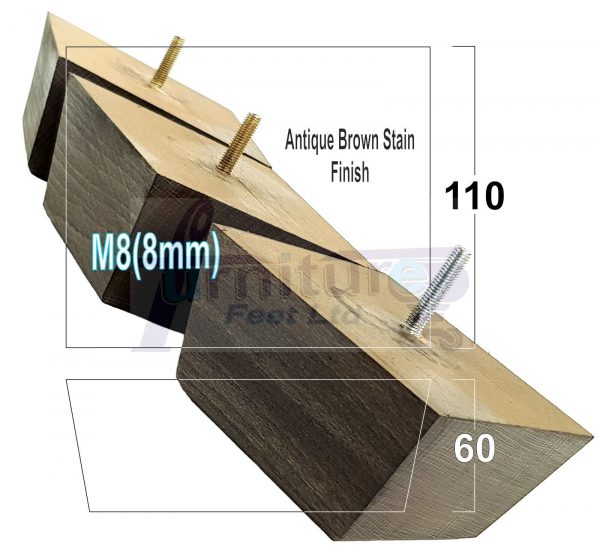 4 Square Wood Sofa Legs 60mm High Replacement Furniture Feet Chairs Cabinets M8 - Image 10