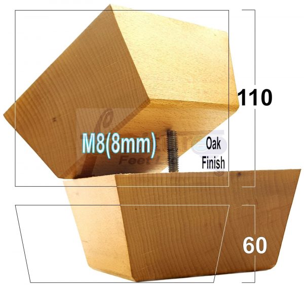4 Square Wood Sofa Legs 60mm High Replacement Furniture Feet Chairs Cabinets M8 - Image 23