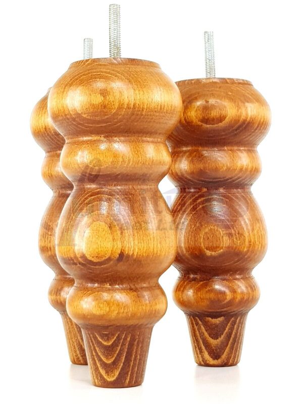 4 Turned Wood Sofa Legs 200mm High Replacement Furniture Feet Chairs Cabinets M8 - Image 18
