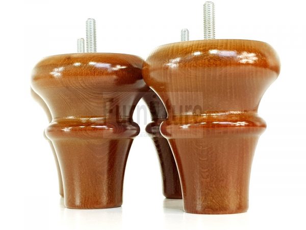 4 Wood Turned Bun Feet Furniture Legs M8 110mm High Multiple Colours Sofa Chairs - Image 20