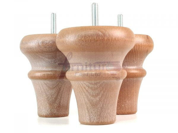4 Wood Turned Bun Feet Furniture Legs M8 110mm High Multiple Colours Sofa Chairs - Image 25