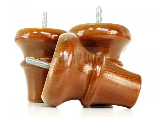 4 Wood Turned Bun Feet Furniture Legs M8 110mm High Multiple Colours Sofa Chairs - Image 15