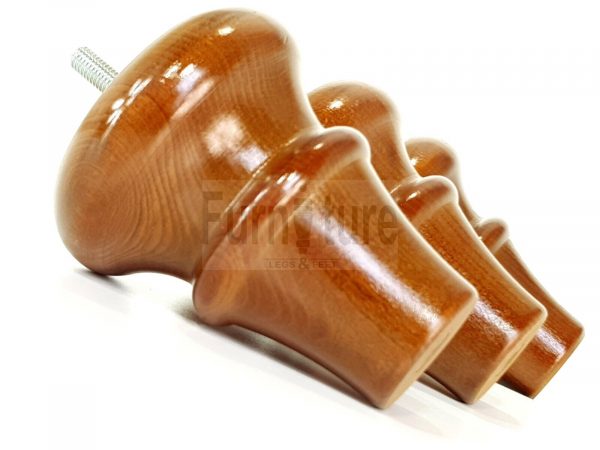 4 Wood Turned Bun Feet Furniture Legs M8 110mm High Multiple Colours Sofa Chairs - Image 17